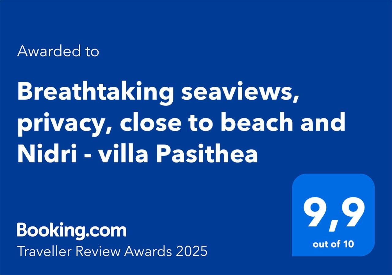 Villa Pasithea - Breathtaking Seaviews, Infinity Pool, Privacy, Close To The Beach Nidrí Kültér fotó